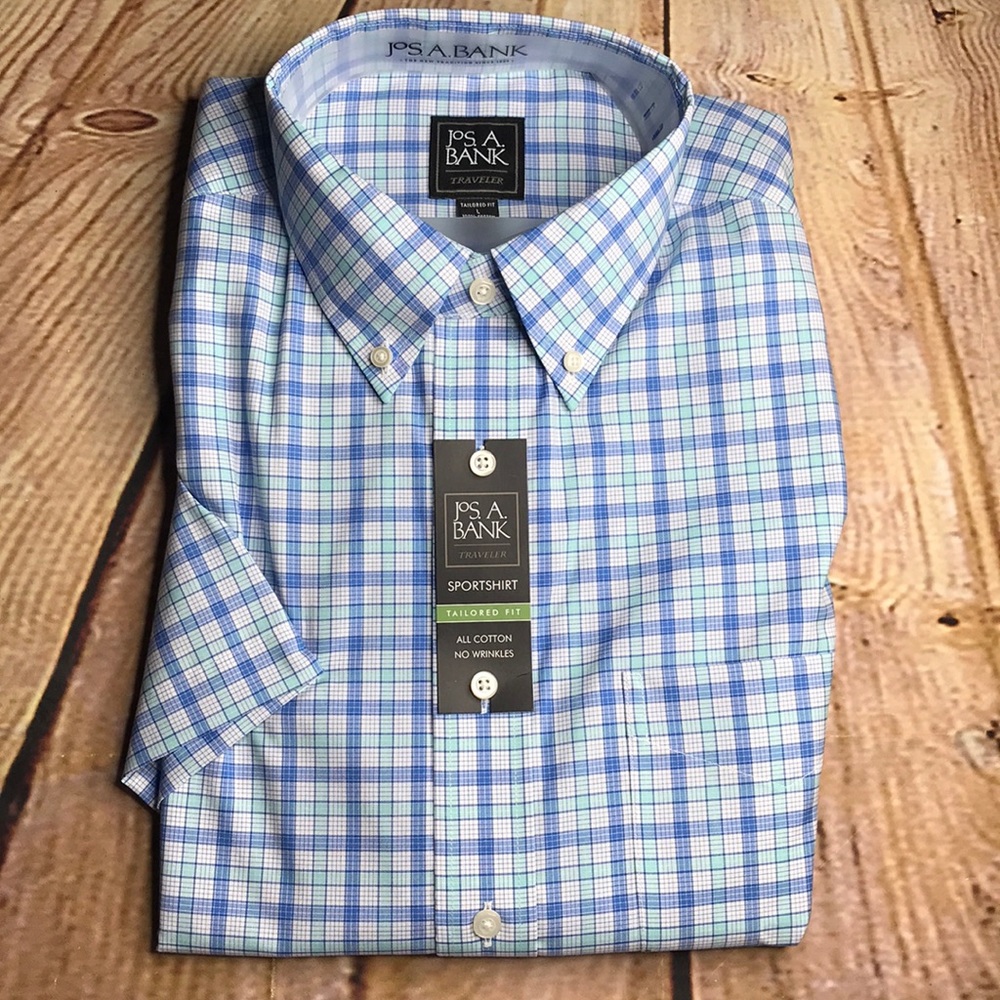 NWT Jos. A. Bank Short Sleeve Traveler Shirt
